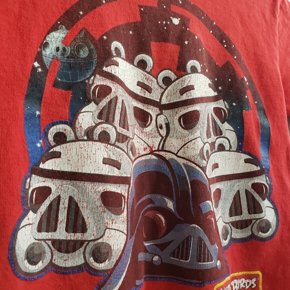 💕 Angry Birds X Star Wars Graphic Tee Short Sleeves Boys Size 4 Small - Picture 7 of 7